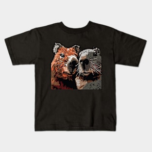 Wombat and Capybara Starring Kids T-Shirt